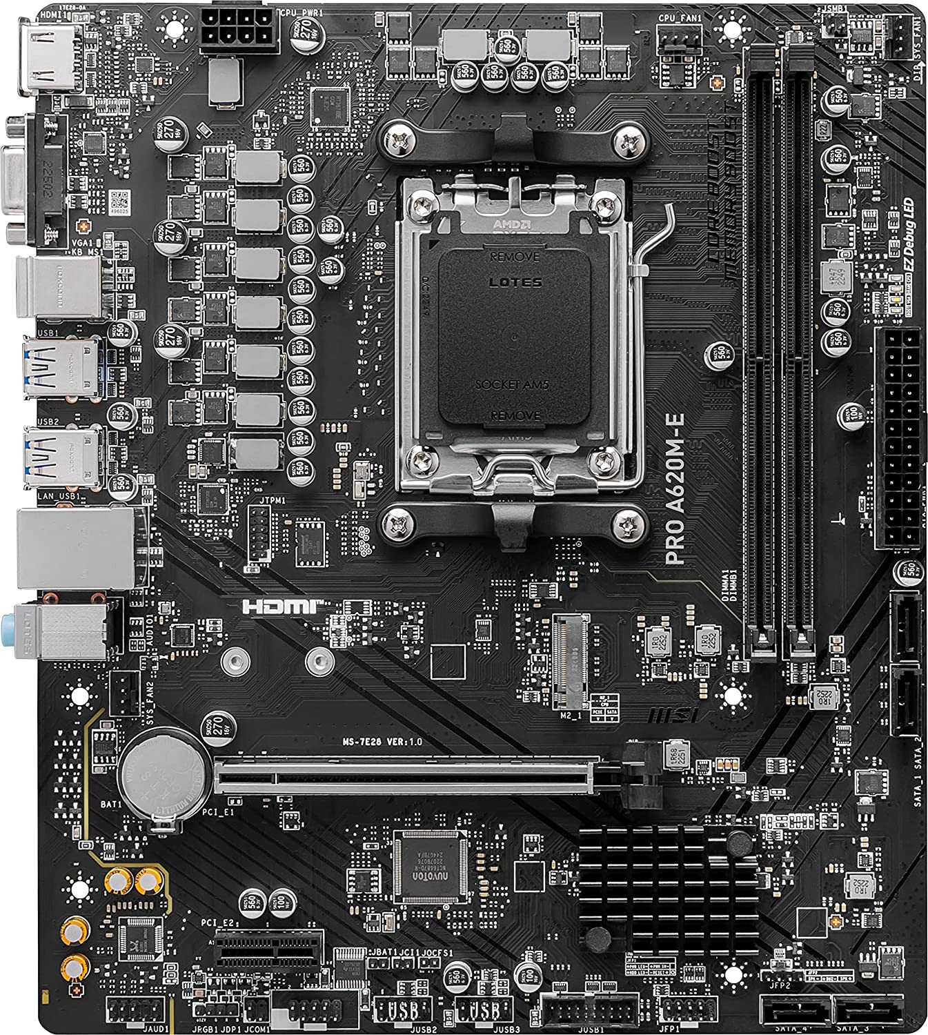 MSI Motherboard PRO A620M DDR5 MSI Motherboard PRO A620M DDR5